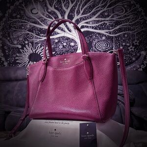 Vintage Y2K kate spade Purple pink soft Leather Tote Bag ❌60% OFF SALE❌